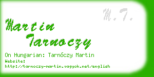 martin tarnoczy business card